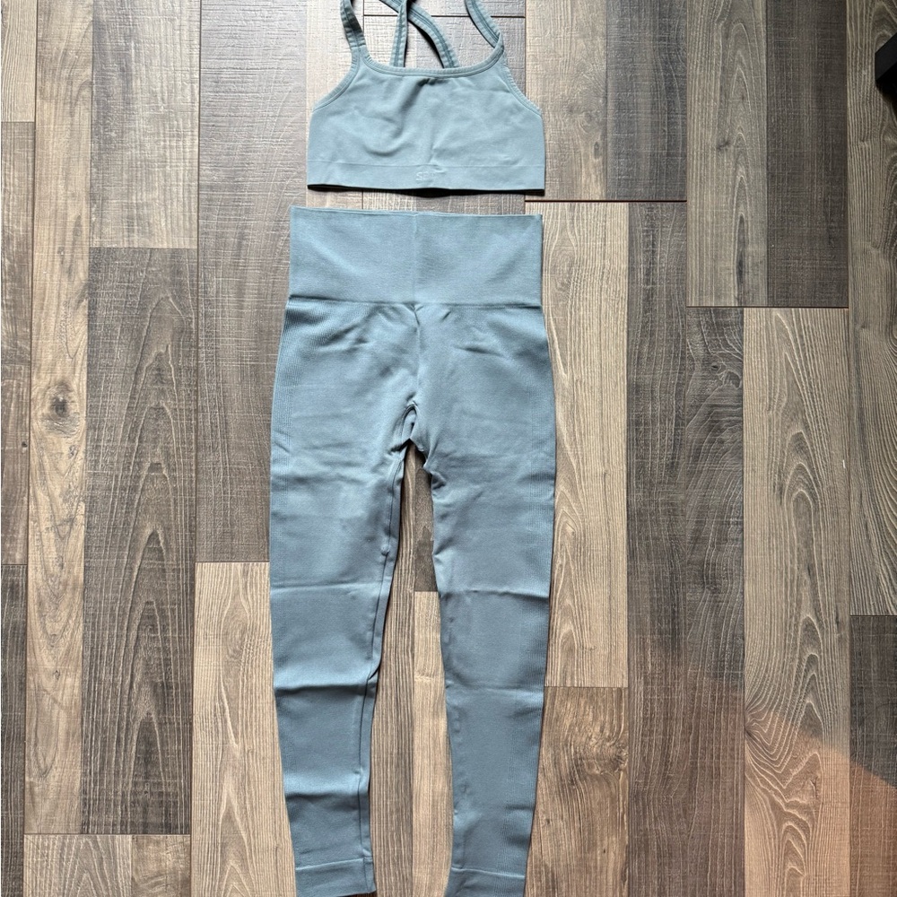 SET Active Blue Leggings High-Waisted Seamless